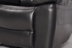 Amarien Genuine Leather Black Electric Power Recliner 2 Seater