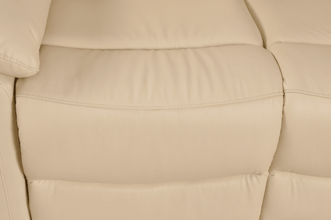 Amarien Genuine Leather Cream Electric Power Recliner 2 Seater