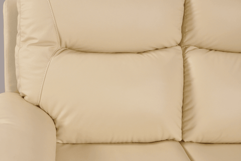 Amarien Genuine Leather Cream Electric Power Recliner 2 Seater