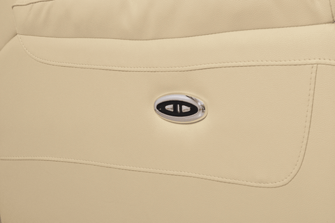 Amarien Genuine Leather Cream Electric Power Recliner 2 Seater