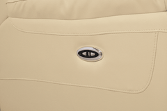Amarien Genuine Leather Cream Electric Power Recliner 2 Seater