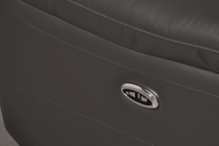 Amarien Genuine Leather Grey Electric Power Recliner 2 Seater