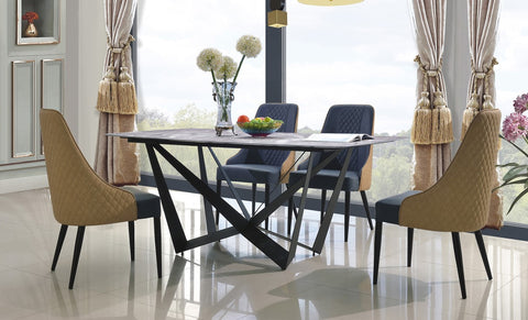 Adelaide PU Dining Chair with Black Metal Legs
