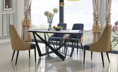 Adelaide PU Dining Chair with Black Metal Legs