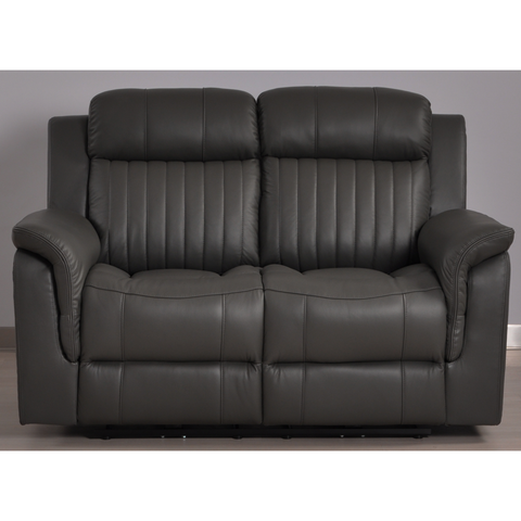 Cidliano Genuine Leather Grey Electric Power Recliner 2 Seater Sofa