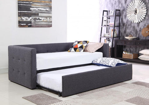 Congo Day Bed Linen Fabric Grey