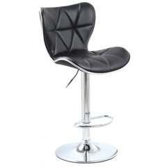Harlow Bar Stool PU Chrome & Black