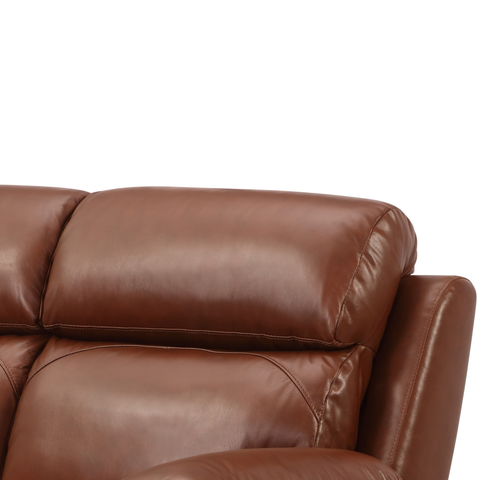 Renato Genuine Leather Tan Electric Power Recliner 2 Seater
