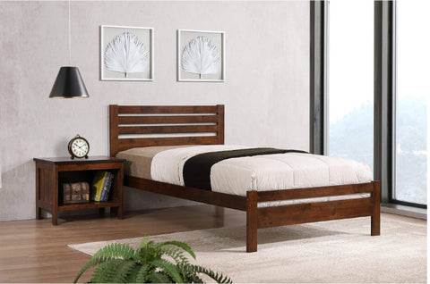 Astley 4Foot Bed Solid Hardwood Antique Oak