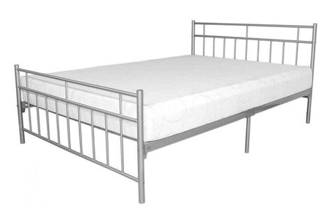 Davina Metal Bed 4 Foot Silver