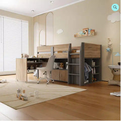 Alfie Midi Sleeper Grey & Medium Oak