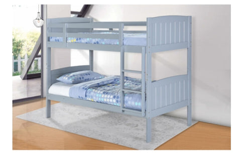 Hayes Solid Wood Bunk Bed Grey