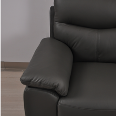 Vantage Genuine Leather Grey 2 Seater Sofa