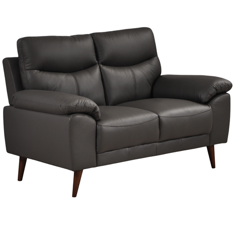 Vantage Genuine Leather Grey 2 Seater Sofa