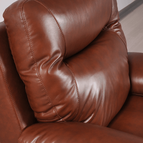 Amarien Genuine Leather Tan Electric Power Recliner 2 Seater