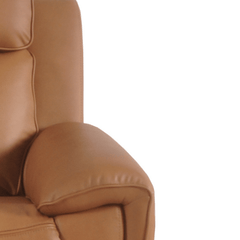 Annecy Genuine Leather Caramel Electric Power Recliner 3 Seater Sofa