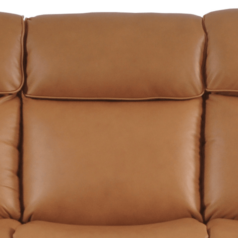 Annecy Genuine Leather Caramel Electric Power Recliner 3 Seater Sofa