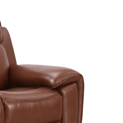 Annecy Genuine Leather Tan Electric Power Recliner 3 Seater