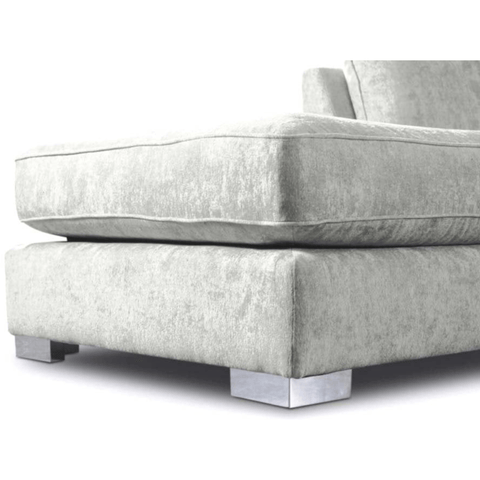 Bishop Silver Alaska Fabric U Shape High Back Corner Sofa
