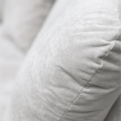 Carnaby Silver  Fabric U Shape High Back Corner Sofa + Footstool