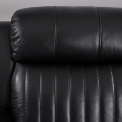 Cidliano Genuine Leather Black Electric Power Recliner 2 Seater Sofa