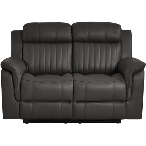 Cidliano Genuine Leather Grey Electric Power Recliner 2 Seater Sofa