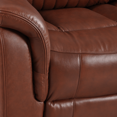 Cidliano Genuine Leather Tan Electric Power Recliner 2 Seater Sofa