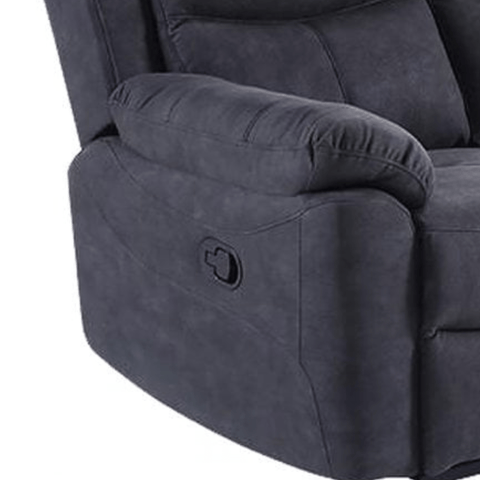 Conway Grey Fabric Manual Recliner 2 Seater Sofa