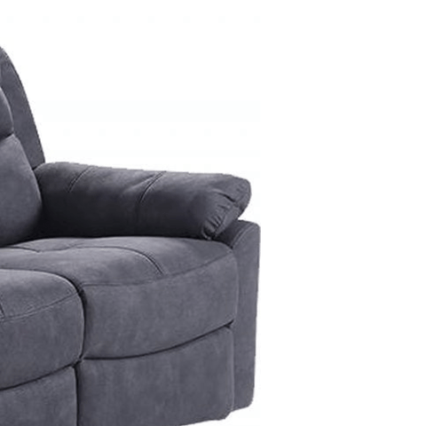 Conway Grey Fabric Manual Recliner 2 Seater Sofa