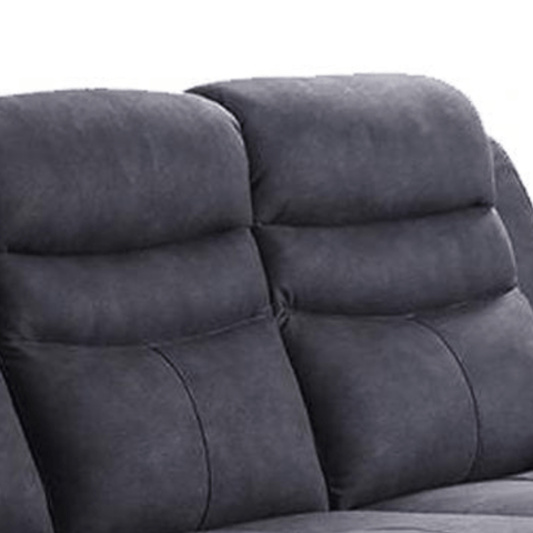 Conway Grey Fabric Manual Recliner 2+2 Seater Sofa Set