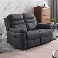 Conway Grey Fabric Manual Recliner 2+1+1 Seater Sofa Set