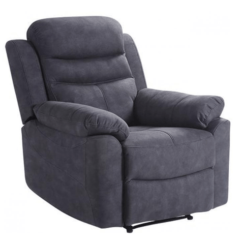 Conway Grey Fabric Manual Recliner Armchair