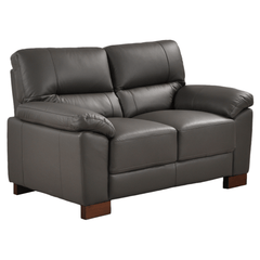 Dalmore Genuine Leather Grey 2 Seater Sofa