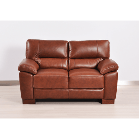 Dalmore Genuine Leather Tan 2 Seater Sofa