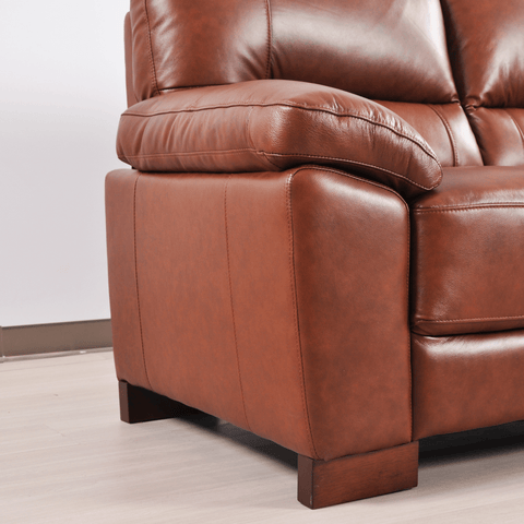 Dalmore Genuine Leather Tan 2 Seater Sofa