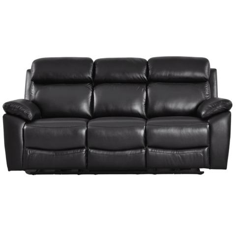 Dandrea Genuine Leather Black Electric Power Recliner 3 Seater