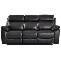 Dandrea Genuine Leather Black Electric Power Recliner 3 Seater