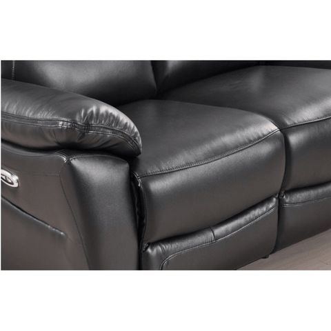 Dandrea Genuine Leather Black  Electric Power Recliner 2 Seater