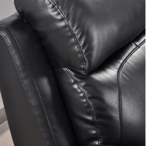 Dandrea Genuine Leather Black Electric Power Recliner 3 Seater