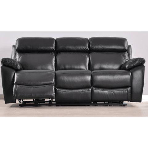 Dandrea Genuine Leather Black Electric Power Recliner 3 Seater