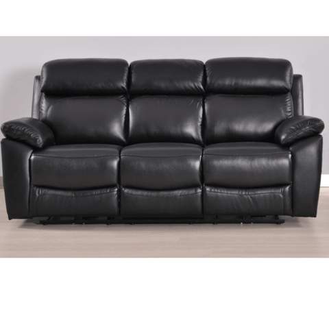 Dandrea Genuine Leather Black Electric Power Recliner 3 Seater