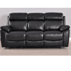 Dandrea Genuine Leather Black Electric Power Recliner 3 Seater