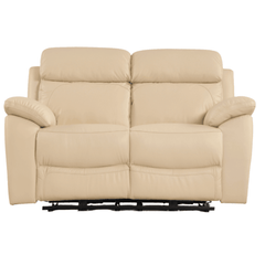 Dandrea Genuine Leather Cream Electric Power Recliner 2 Seater Sofa
