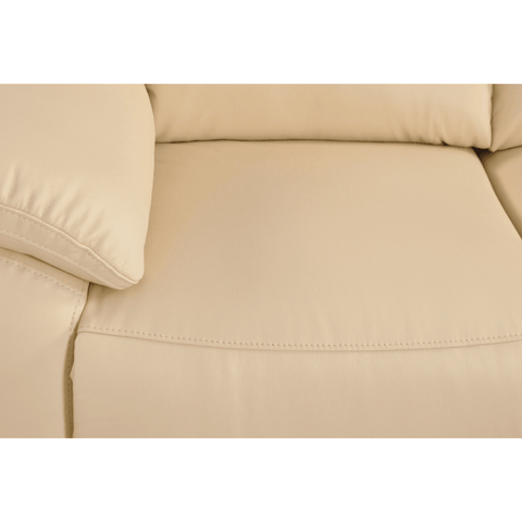 Dandrea Genuine Leather Cream Electric Power Recliner 2 Seater Sofa