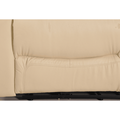 Dandrea Genuine Leather Cream Electric Power Recliner 2 Seater Sofa