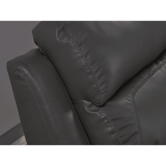 Dandrea Genuine Leather Grey Electric Power Recliner 2 Seater Sofa