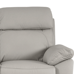 Dandrea Genuine Leather Light Grey Electric Power Recliner 3 Seater Sofa