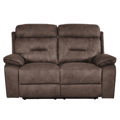 Foster Brown Fabric Electric Recliner 2 Seater