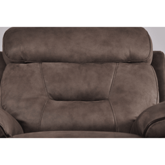 Foster Brown Fabric Electric Recliner 3 Seater Sofa