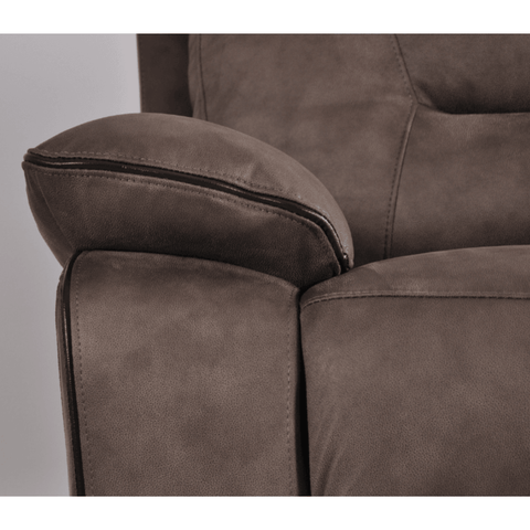 Foster Brown Fabric Electric Recliner 2 Seater
